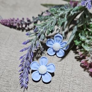 Blue Flower 🎁 Hook Style Earrings